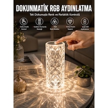 Dokunmatik Kristal Gece Lambası Hediyelik - Lisinya Şeffaf 86208933