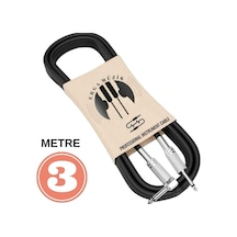 Gitar Jack Kablosu 10ft - 3m - Düz/L Gitar Keman Kemençe Bağlama