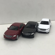 Mercedes E Class Serisi Çek Bırak Model Metal Oyuncak Araba 12 CM Beyaz