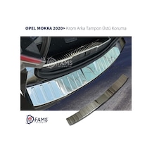 Opel Mokka Krom Arka Tampon Üstü Koruma 2020 Üzeri Paslanmaz Ç.