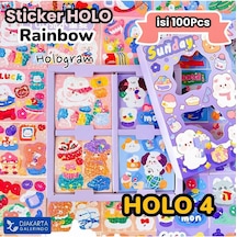 Happy Sunday Temalı 100 Yaprak 4 Bölmeli Sticker Seti Bullet Journal