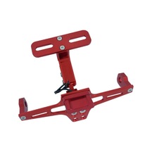 Motosiklet Universal Katlanır Plakalık Metal - Kırmızı