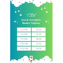 Tibo 4 Çift Burun Dikişsiz Kurabiye Canavarı Desenli Kız Çocuk Soket Çok Renkli