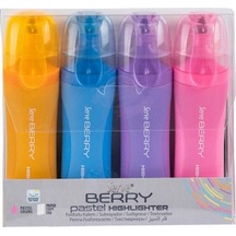 Serve Fosforlu Kalem Berry Set Pastel 4 Lü SV-BRFKP4PS Çok Renkli