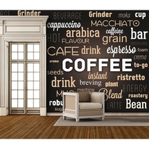 Coffee (Kafe) Yazılı Duvar Kağıdı (359287644)