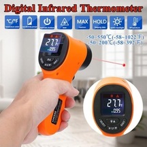 Novahub Mavi Temassız Kızılötesi Mutfak Termometresi Ev Barbekü Et Sütü Gıda Sıcaklık Tabancası Elektronik Termometreler Ölçme Aletleri