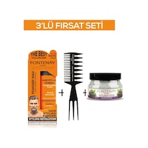 Fontenay Pudra Toz Wax Turuncu 20gr +şekil Tarağı 034+ Face And Body Scrub Böğürtlen 350ml 3'lü Set