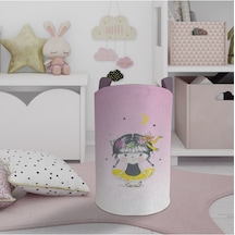 Mekta Home Bebek Ve Çocuk Odası Balerin Çocuk Desenli Oyuncak Sepeti Renkli Çok Renkli