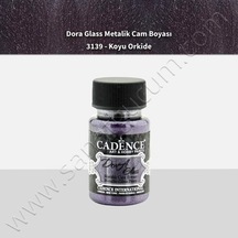 Cadence Dora Glass Metalik Cam Boyası 50 Ml. 3139 Koyu Orkide