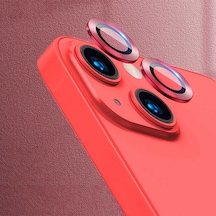 iPhone 13 Mini Uyumlu CL-07 Kamera Lens Koruyucu-Kırmızı Kırmızı