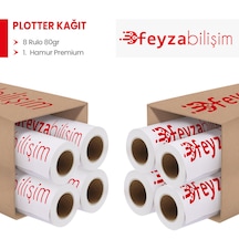 Feyza Bilişim Premium Opak 80gr Plotter Kağıdı 45cm-130mt-8