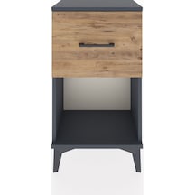 Arges Komodin Tek Çekmeceli 44x30x80 Antrasit-çam Antrasit