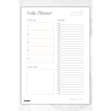 Günlük Planlayıcı - A4 Ebat Yapılacaklar - 30 Yaprak - Daily Planner - 0724 Çok Renkli