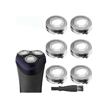 Hq8 Yedek Kafalar Elektrikli Tıraş Makineleri İçin Uygun, Oem Hq8 Kafaları Yükseltilmiş Tıraş Makinesi Yedek Bıçakları Serisi Pt720 At880 At810 7800, 6'li Paket Ve Fırça İle Uyumlu