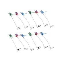 Xindoker 12'li Set Saçaklı Kelebek Figürlü Klip, Pvc Materyal, Sinirli Sinekleri Kovucu Bahçe Dekorasyon Aracı
