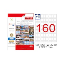 Tanex Tw-2280 22X12MM Polyester Etiket 25 Li