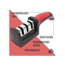 Manuel Bıçak Bileyici, Mutfak Bıçağı, 3 Kademeli Bileyici, Kaba Bileme Ve İnce Bileme İçin, Tungsten Ve Seramik -