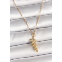 316l Çelik Gold Renk Zincir Sarılma Model Kadın Kolye - Tj-bko9976 Gümüş