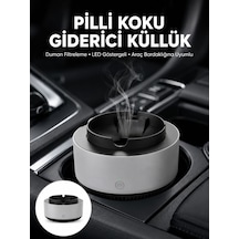 Kül Tablası Hava Temizleyici Araç Akıllı Küllük Duman Temizleyici - Lisinya Gri