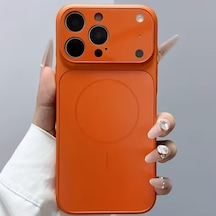 İphone 17 Pro Max İle Uyumlu Kılıf Magsafe İle Uyumlu Kablosuz Şarj Destekli Temperli Kamera Koruma Glass Kılıf Diğer