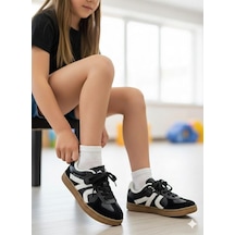 Fort Cool Berry Anatomik Rahat Cırtlı Sneaker Kız Çocuk Ayakkabı Siyah - Beyaz
