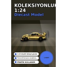Diecast Metal 1/24 R34 Gtr Model Araba - 14 Yaş Ve Üzeri Koleksiyon İçin Tekli Paket Bx-313407