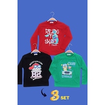 Fyk Kids 3'lü Erkek Çocuk Sweatshirt Çok Renkli