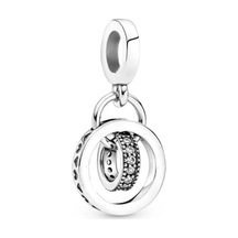 Nur Silver İç İçe Halkalar Sallantılı Gümüş Charm Nur-bl00348