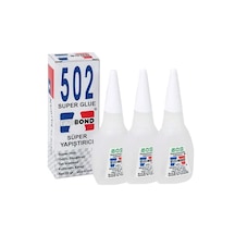 502 Japon Yapıştırıcı 3 Adet Evobond 502 Süper Yapıştırıcı 20gr