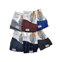 Jiber Erkek Baskılı Karışık Renk Boxer 130 - 12 Adet Çok Renkli