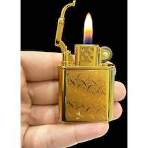 Sarı İşlemeli Gazlı Metal Çakmak 109461