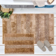 Soft Line 2'li Banyo Paspası - Vizon - 60x90 Cm + 45x60 Cm Çok Renkli