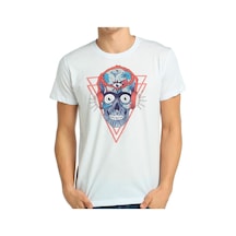 Bant Giyim - Stereo Skull Beyaz Erkek T-Shirt Tişört