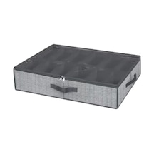 Suntek Yatak Altı Ayakkabı Saklama Düzenleyici Kutusu Şeffaf Gri Diğer