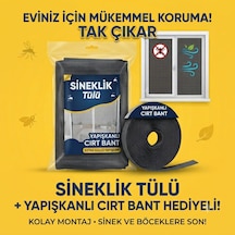 75 X 160 Sineklik Tülü Ve Yapışkanlı Köpük Bant Seti Kolay Montaj Sinek Ve Haşere Koruyucu
