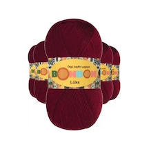 Tedar 5 Adet Lüks Patik İpi Yünü Bordo 98220 - Bonbon Mudanis Najmaddin (No:1) 8.5Cm X 10.5 Cm