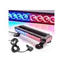 Çakar Lamba Çift Taraflı 30 Led Mavi-kırmızı 38 16,5 7,5 Cm 12-24v