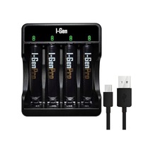 G411 4'lü Pil Şarj Aleti + 4 Adet Aaa Pro 1100 Mah Şarjlı İnce Kalem Pilli Set