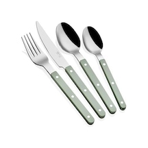 Comida Çatal Kaşık Bıçak Takımı Yeşil 24 Parça Renkli