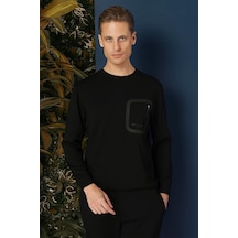 Ts 874 Slim Fit Siyah Spor T-shirt Siyah