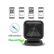 2d Çok Yönlü Barkod Tarayıcı Qr Kod Masaüstü Barkod Okuyucu Süpermarket İçin Ev-x9003
