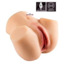 Erofoni Usb Şarjlı 25 Cm 2 Kg Realistik 2 İşlevli Titreşimli Yapay Suni Vajina Anüs Kadın Kalça Mastürbatör