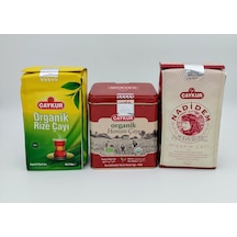 Çaykur Organik Rize + Organik Hemşin Çay + Nadidem Misafir Çayı 3 x 200 G