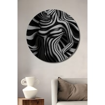 Zebra Desenli Soyut Sanat Ahşap Dekoratif Tablo Uynkfrk69727
