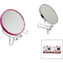 7 İnç Yuvarlak Metal Çerçeve Çift Yönlü Makyaj Aynası 4490