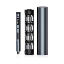 Mini Şarjlı Tornavida Seti Led Işıklı 3 Seviyeli Tork Ayarlı 60 Parça Şarj Edilebilir Hassas Tornavida Seti Dizüstü Bilgisayar/pc/telefon/saat/kamera İçin Alüminyum Manyetik Saklama Kutusu