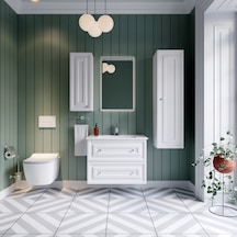Creavit Kayra Lavabo Dolabı Çekmeceli 60cm Mat Beyaz Mat Beyaz
