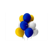 Sarı-beyaz-koyu Mavi Pastel Soft Balon 50 Adet Çok Renkli