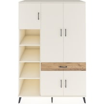 Kronos Dolap 8 Raflı Tek Çekmeceli 5 Kapaklı 132x59x195 Aytaşı-aytaşı/çam Aytası/atlas Çam