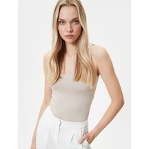 Koton Askılı Atlet Basic U Yaka Slim Fit Bej 4sak10013ek 4SAK10013EK050 Ekru